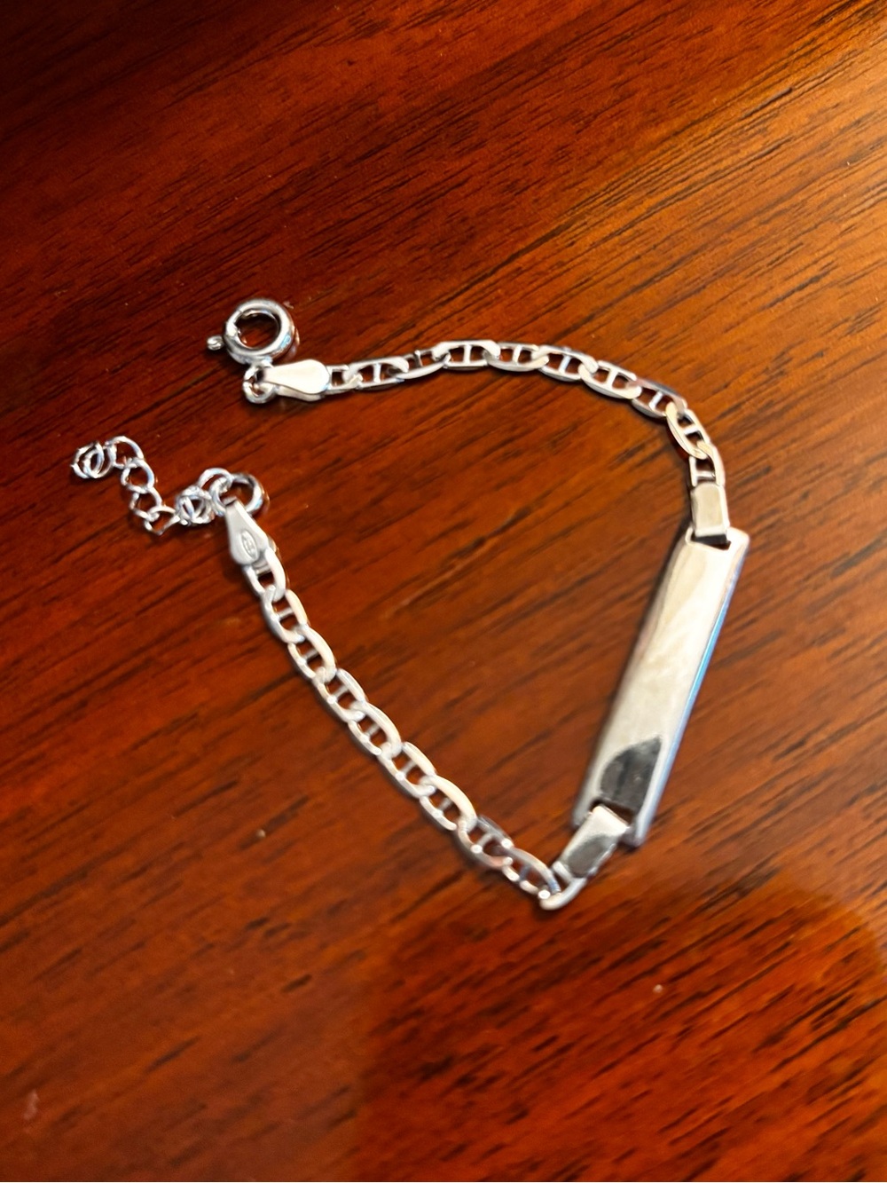 Sterling Silver ID Bracelet for Kids - Silver